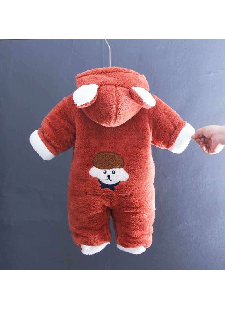 Loquat - Baby Autumn And Winter Thickened Trend Jumpsuit - Image 1