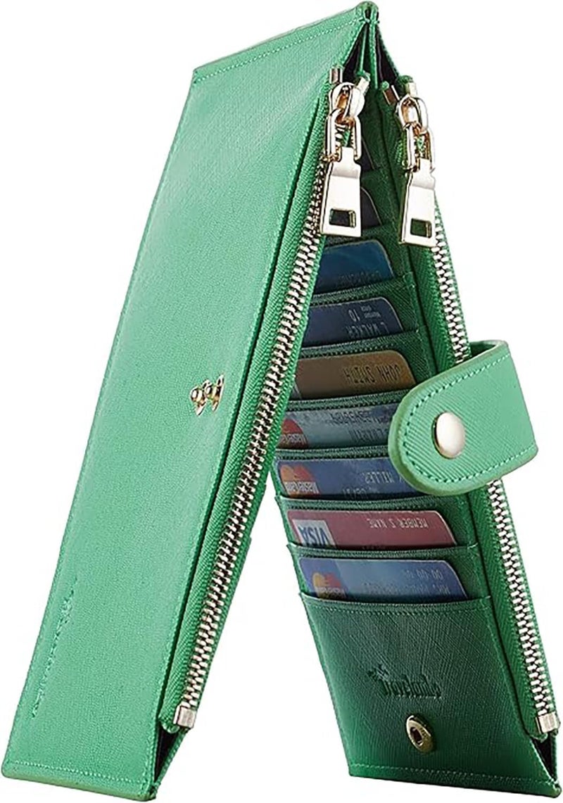 Travelambo RFID Wallet Women Large Size Bifold Multi Card Wallet Case with Zipper Pocke Credit Card Holder for Women - Image 1