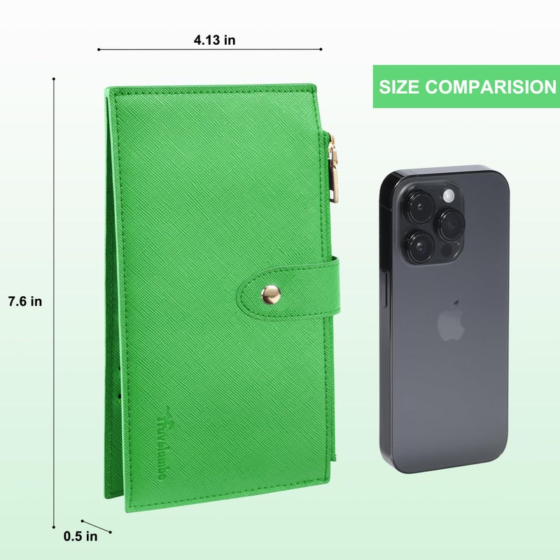 Travelambo RFID Wallet Women Large Size Bifold Multi Card Wallet Case with Zipper Pocke Credit Card Holder for Women - Image 2