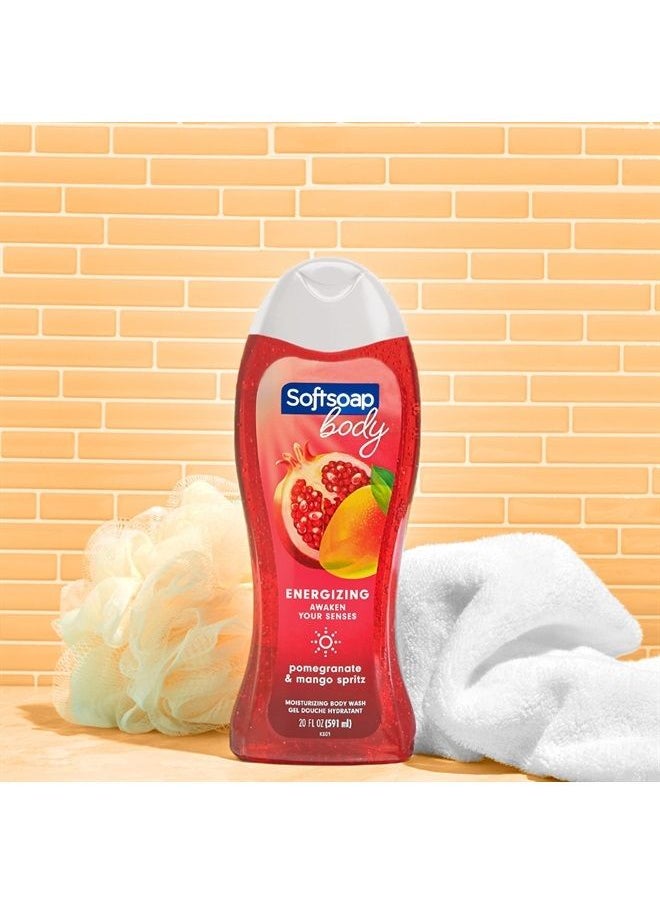 Softsoap Body Wash, Pomegranate & Mango Spritz Body Wash, 20 Ounce, 4 Pack  - Image 2