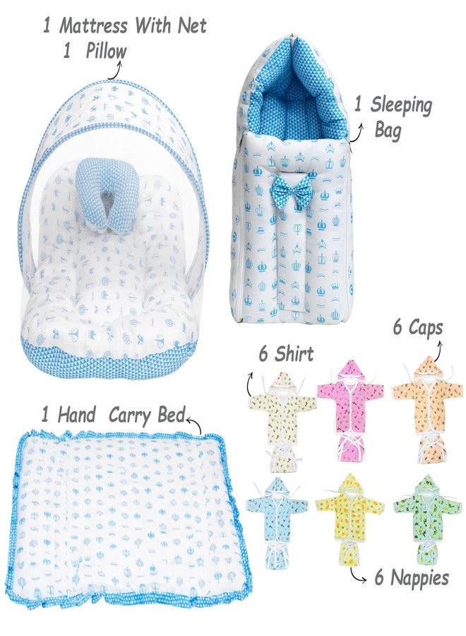 Infantbond by fareto All Season use Baby Essentials Combo | Baby Products | Baby Gift Set | Baby Combo Set for New Born (0-6months)(Pack of 41)(Blue taj) - Image 2