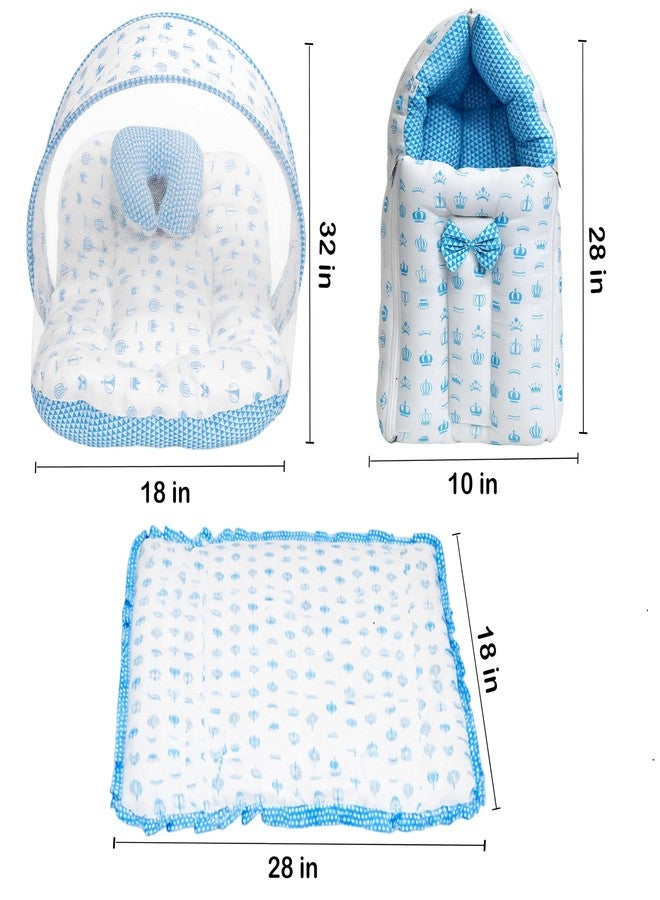 Infantbond by fareto All Season use Baby Essentials Combo | Baby Products | Baby Gift Set | Baby Combo Set for New Born (0-6months)(Pack of 41)(Blue taj) - Image 4