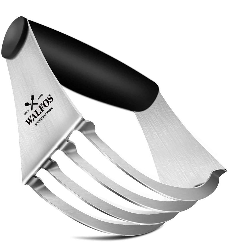 WALFOS Dough Blender Stainless Steel Pastry Cutter Heavy Duty Dough Cutter for Pasta Pie Crust and Cake