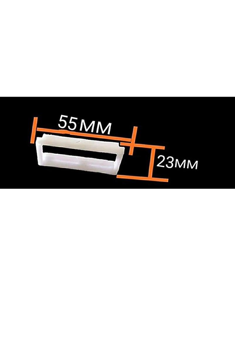 BATH GURU Plastic Toilet Seat Cover Screw Hinges for One Piece Toilets Seat Covers Repair Kit (One Pair) (55 MM X 23 MM) - Image 1