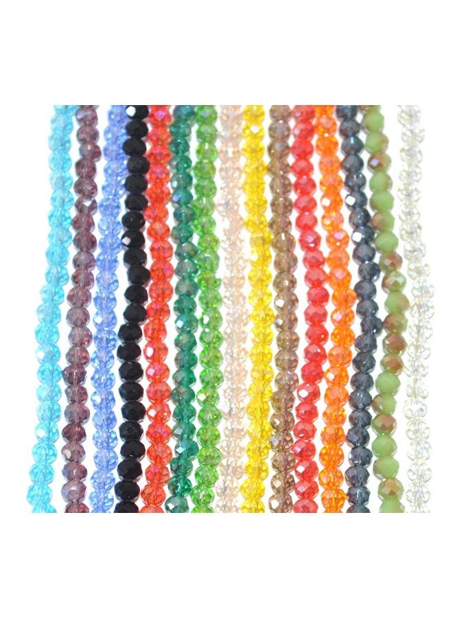 Catoterm Catotrem Faceted Glass Crystal Beads Strands Briolette Rondelle Crystal Beads Spacer for Jewelry Making 15 Colors 2100pcs 4MM - Image 3