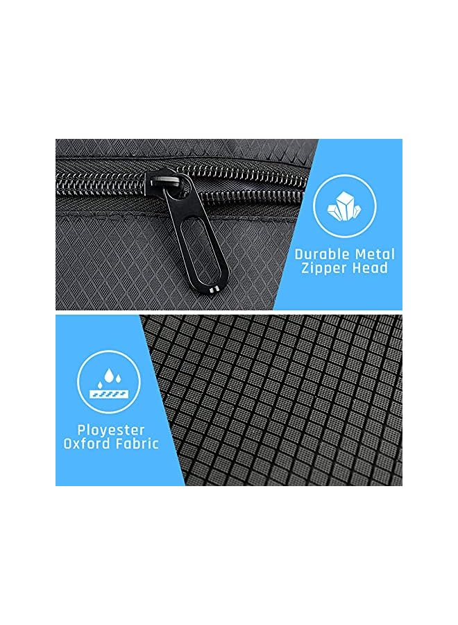 PROMASS Drawstring Gym Backpack, Sport Sack Pe Bag, Waterproof Scratch Resistant Bag For Men And Women, Large Backpack With Outside Zipper For School Beach Holidays Swimming Travel(Black) - Image 3