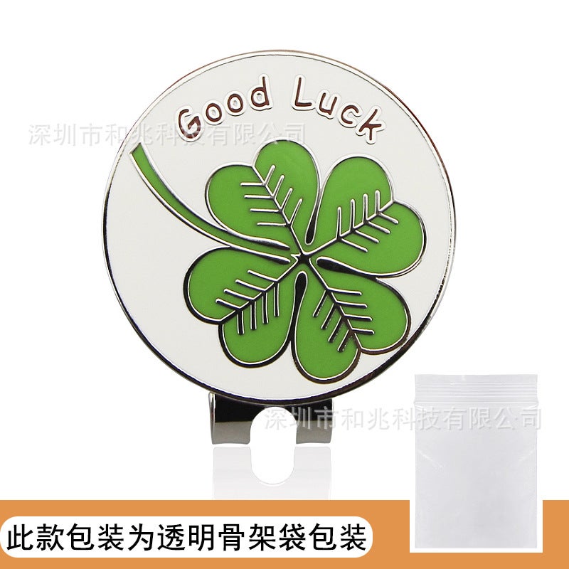 Generic Genuine golf cap clip 20 Golf Mark Mark golf cap accessories 30mm four leaf clover