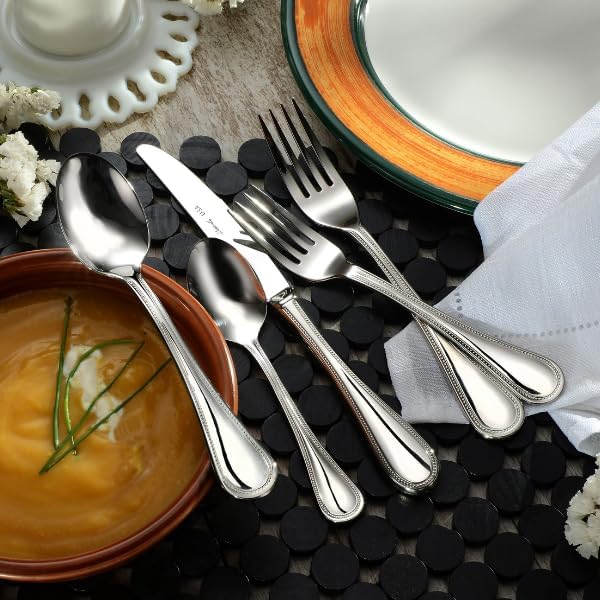Liberty Tabletop Pearl 45piece 1810 Flatware Set Service for 8 Includes Serving Pieces Silverware Made in USA - Image 3