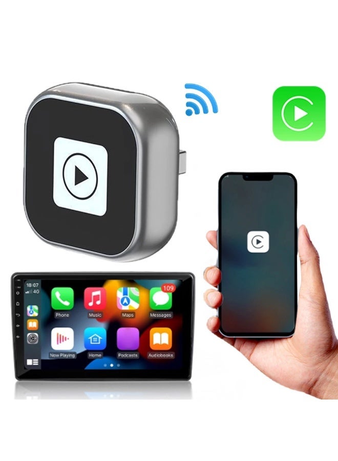 Wireless CarPlay Adapter - Plug & Play, Upgrade Wired CarPlay to Wireless, Supports Original Car Buttons, Compatible with both iOS and Android phones - Image 1