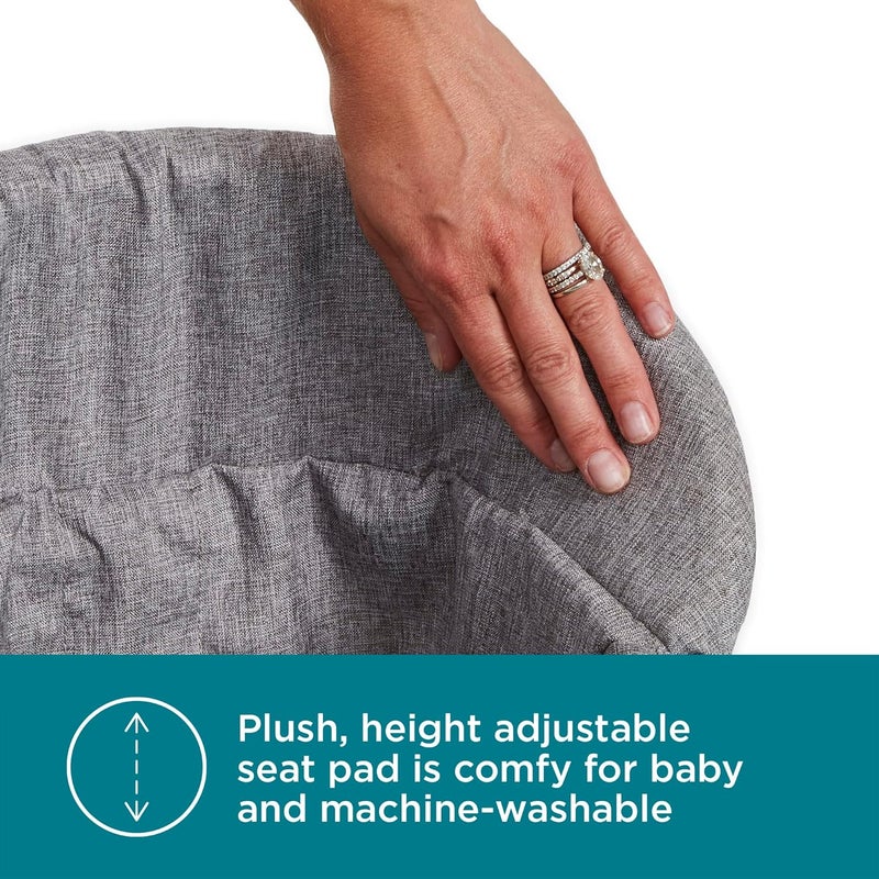 Contours Contours Graze 2in1 Foldable Infant and Baby Push Walker Seated or WalkBehind Design Removable and Washable Seat Pad and Snack Tray Height Adjustable Seat Pad Wide and Sturdy Frame  GrayTeal - Image 5