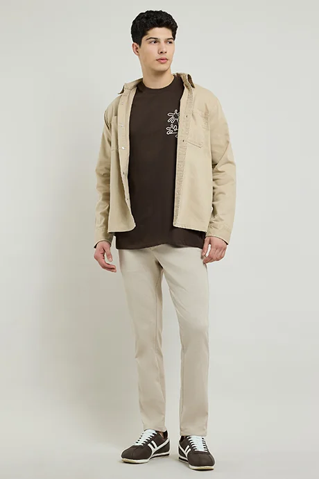 أر أند بي Embroidered T-Shirt with Crew Neck and Short Sleeves