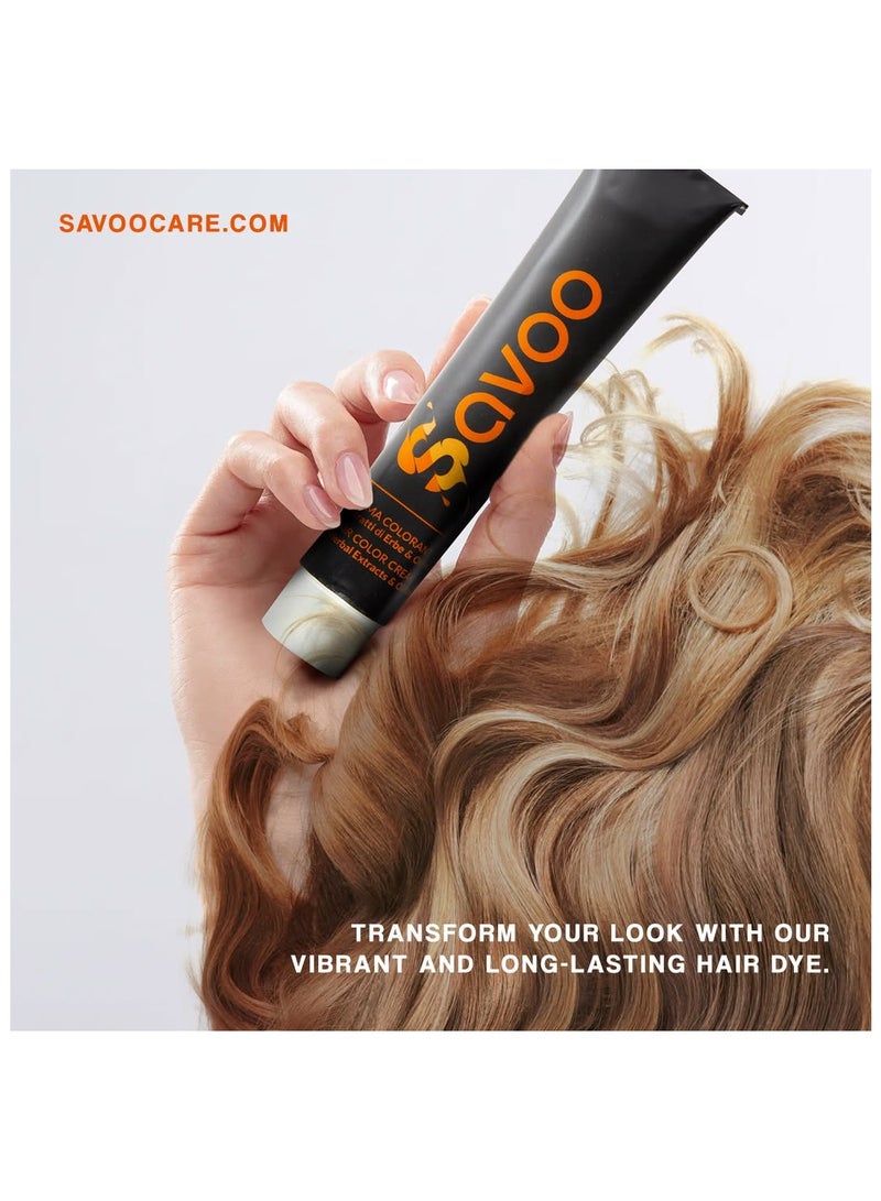 SAVOO Hair Color Cream #7.003 Warm Natural Blond – Permanent Hair Dye with Oil Plex & Botanical Extracts | 100ml | Medium Blonde with Soft Golden Warmth | 100% Grey Coverage - Image 5
