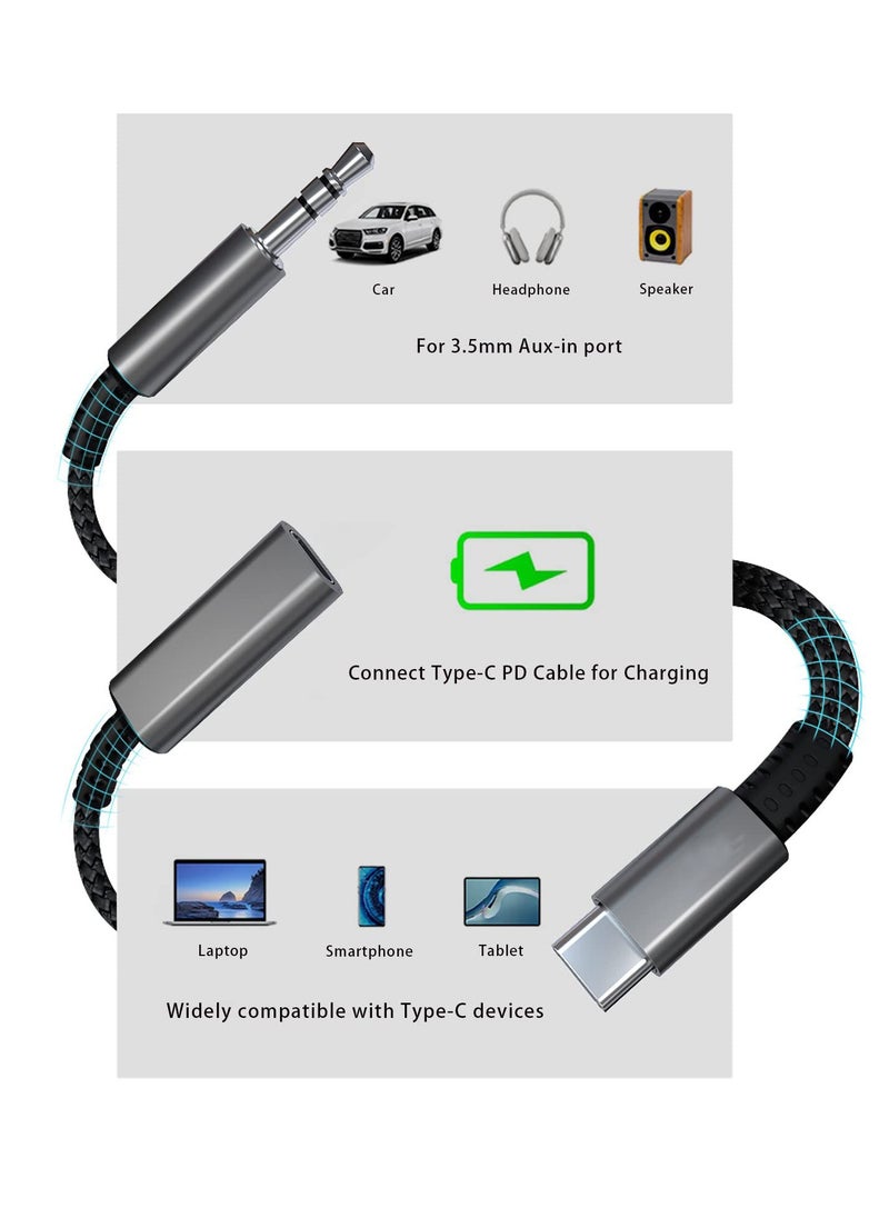 Generic - USB C to 3.5mm Aux Cable with Charging, 4FT 2-in-1 Adapter for Headphones and Speakers, Compatible with Samsung Galaxy S23 S21 S22 A53 and More. - Image 1