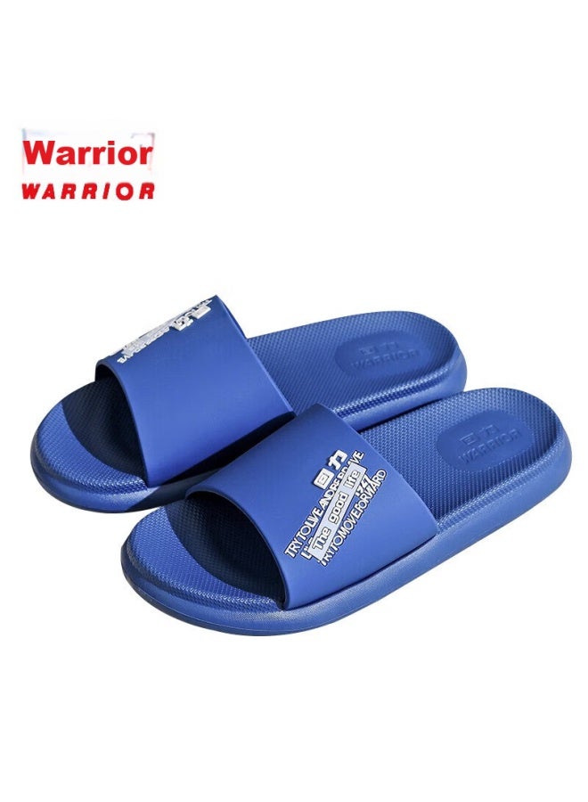 Pull Back Warrior Simple Couple Style حمام داخلي وخارجي ارتداء دش غير زلة مقاومة للبلى ناعمة مرنة قابلة للتنفس مريحة سميكة القاعدة صندل رجال موديل Hl01815 Navy Blue المقاس 43 - Image 5