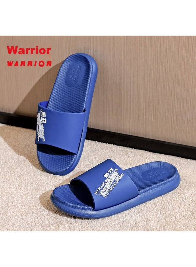 Pull Back Warrior Simple Couple Style حمام داخلي وخارجي ارتداء دش غير زلة مقاومة للبلى ناعمة مرنة قابلة للتنفس مريحة سميكة القاعدة صندل رجال موديل Hl01815 Navy Blue المقاس 43 - Image 3