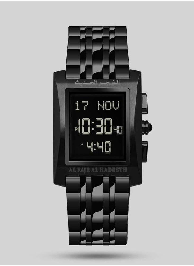 Al Fajr Al Hadeeth Al Fajr Modern Deluxe Black Watch, Model AL204BB 