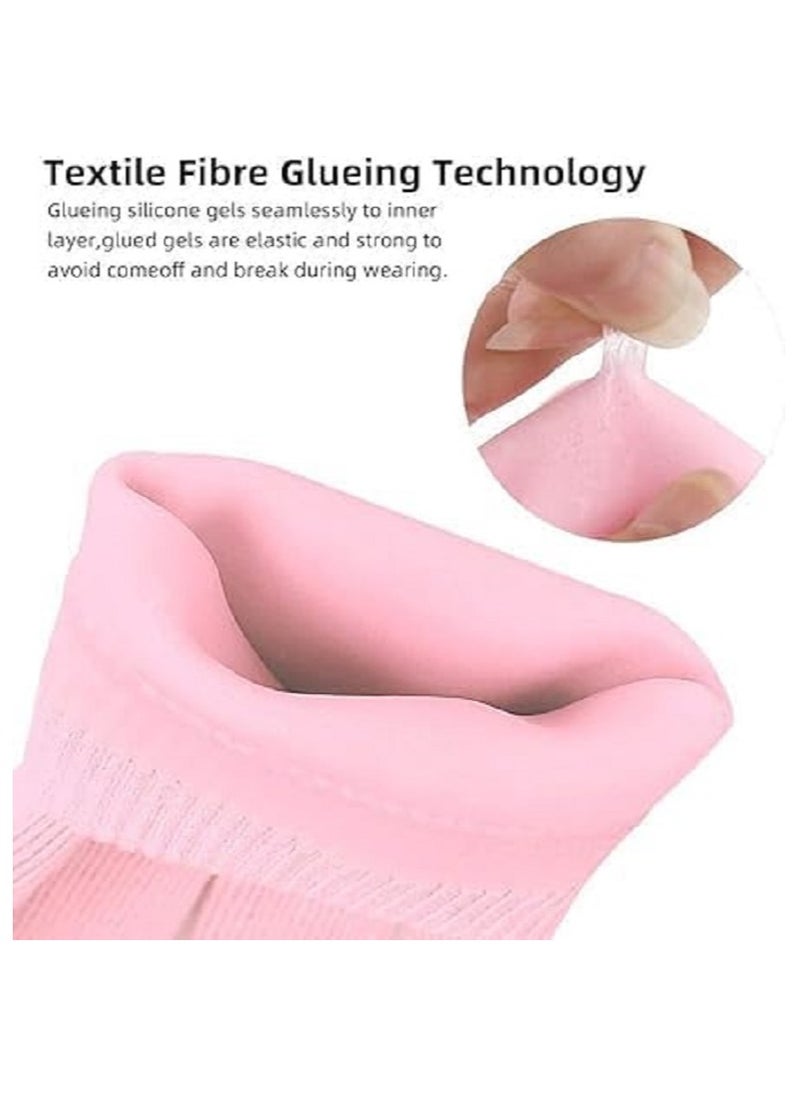 Generic Moisturizing Gloves - Soft Silicone Gloves for Dry Cracked Skin - Moisturizing Silicone Gloves for Women and Hand Care - Pink  - Image 4