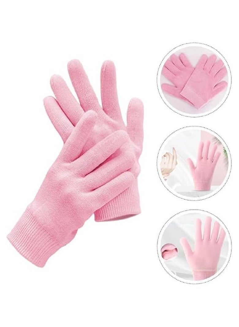 Generic Moisturizing Gloves - Soft Silicone Gloves for Dry Cracked Skin - Moisturizing Silicone Gloves for Women and Hand Care - Pink  - Image 2