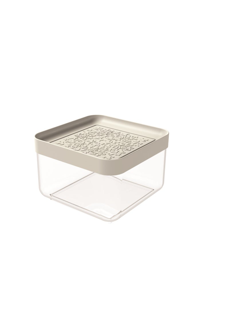 Biesse Plastic Square Food Storage and Preserving with Cream lid 1.4L - Image 1