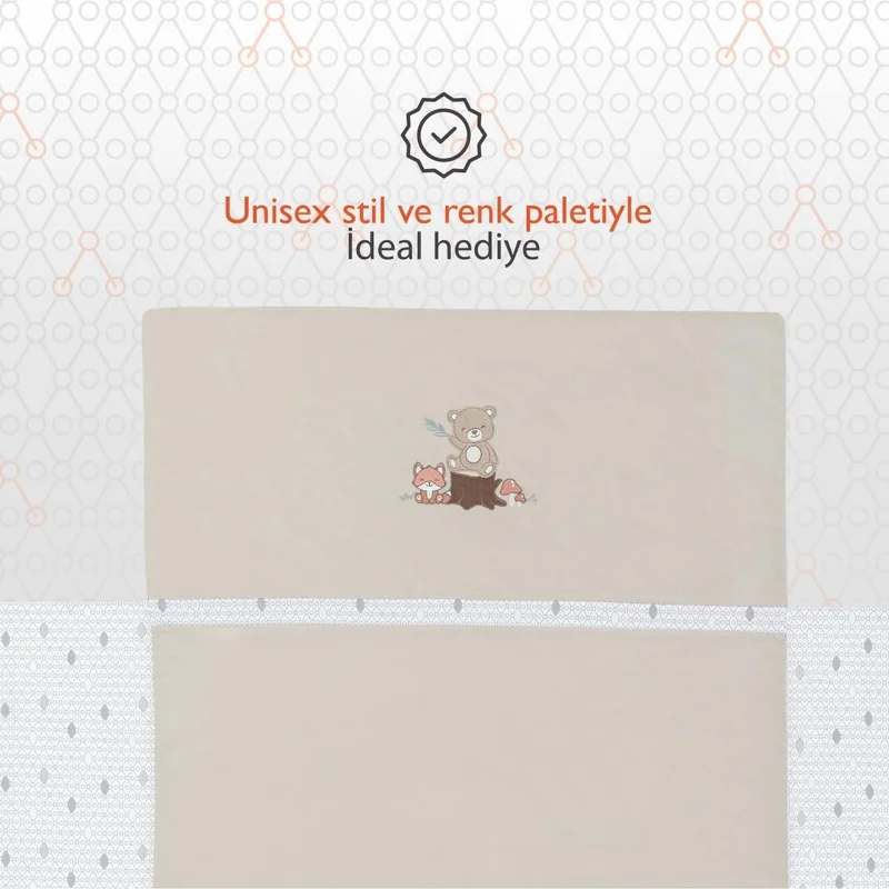 Gezenbebe Hero Embroidered Baby & Kids Quilt Cover (100x135) Teddy