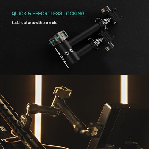 Tilta Pro Articulating Arm - 1/4"-20 to 1/4"-20 Magic Arm for Filmmakers & Cameras | 11lbs Payload Capacity | Quick-Locking | Durable - Image 2