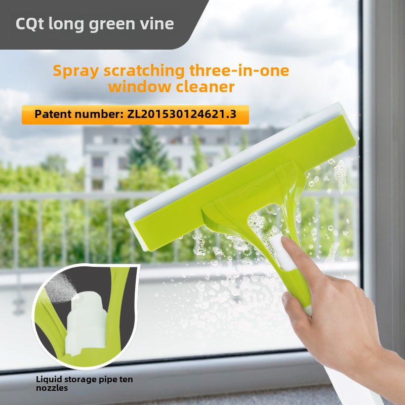 Glass cleaner three-in-one glass cleaner household tool mirror washing water window scraper cleaning window water spray brush(Two-in-one spray scraping window) - Image 2