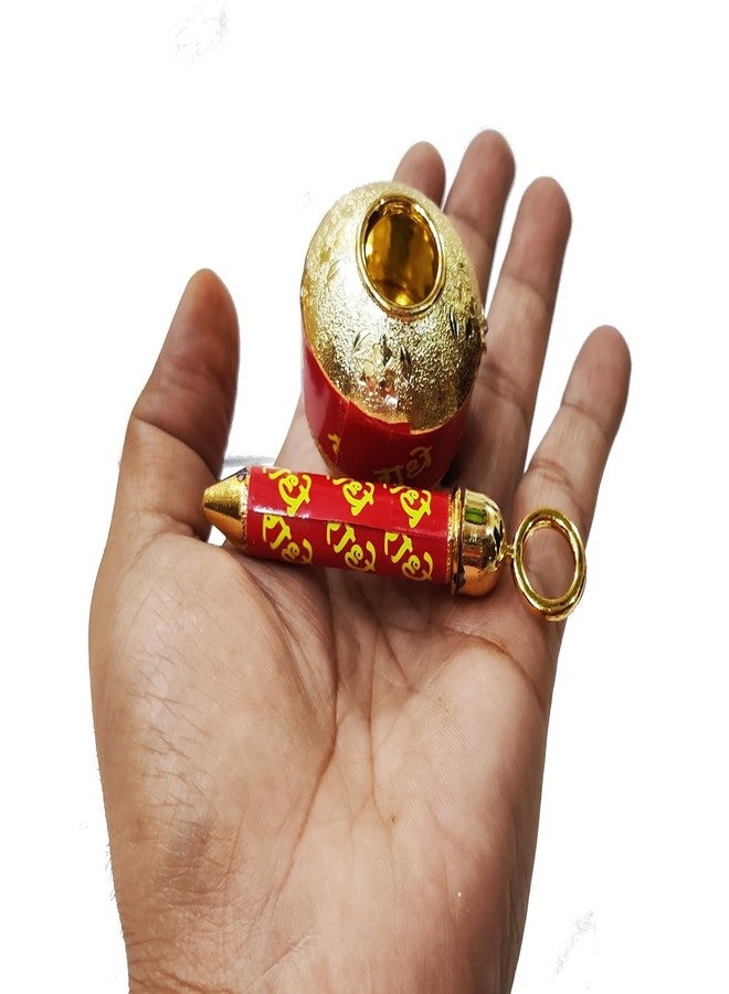 Bitona Laddu Bal Gopal Small Bucket And Matki Pichkari For Holi Festival Plastic Toy Combo, Beautiful Hand Work (2 Pc) Random Colors - Multicolor - Image 5
