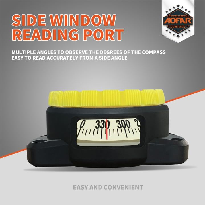 AOFAR Dive Compass AF-Q60B Waterproof, Durable, Compact. Drawstring Style Compass for Sailing, Diving, Drawstring Style - Image 2