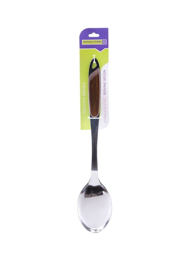 Royalford Serving Spoon Silver/Brown - Image 5
