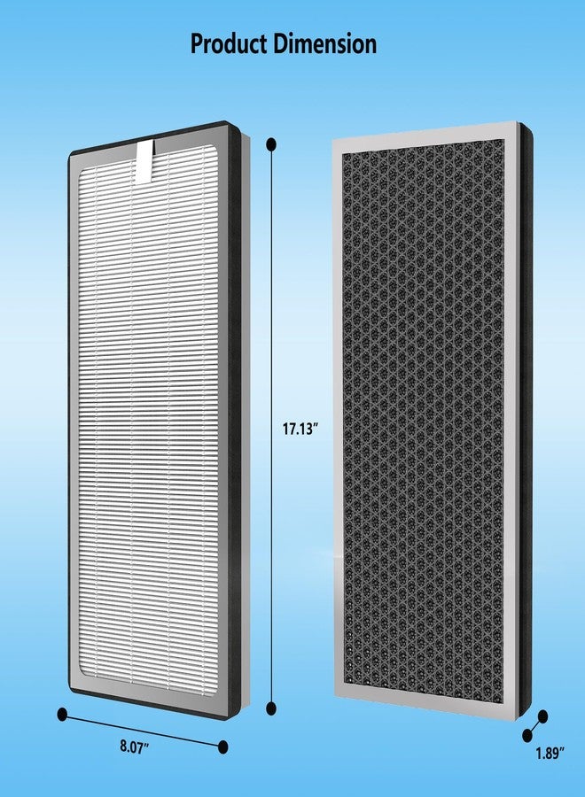 BesReyDa 40 Replacement Filter Compatible with MA Air Purifier 40 Series, 3-IN-1 True HEPA 13 Filtration, Fine Pre-Filter and Activated Carbon F ilter, 2 Pack - Image 4