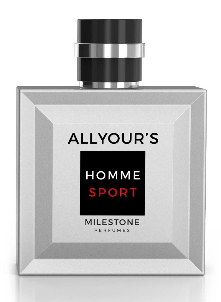Milestone Allyour's Homme Sport Eau De Parfum For Men - 100 ML - Image 3