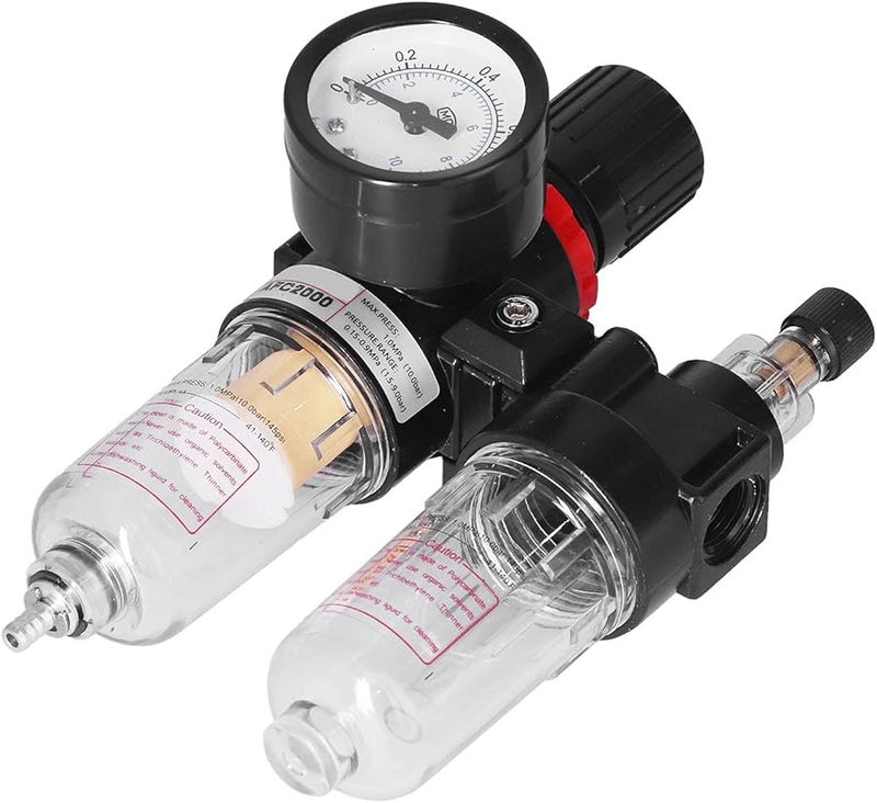 AFC2000 فاصل هواء مياه وحدة منظم فلتر تصريف تلقائي سبيكة ألومنيوم صناعي - Image 5