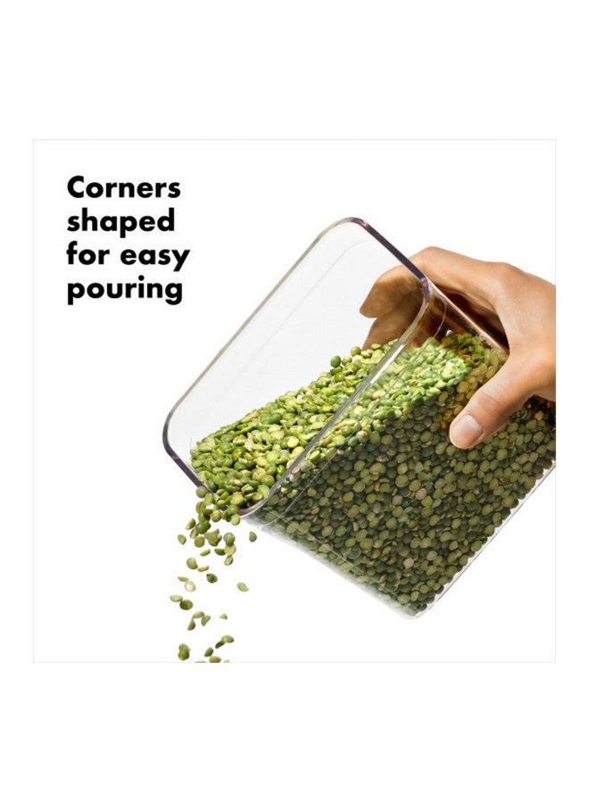 OXO OXO Steel POP Container Short Rectangle- 1.7 Qt for Brown Sugar, Dried Beans and More,Grey - Image 3