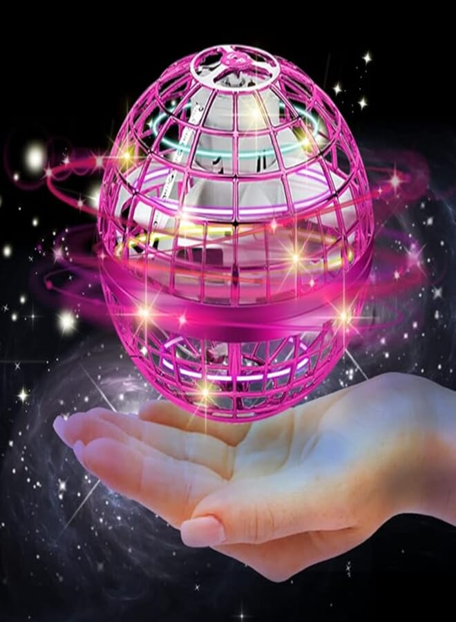 Flying Ball Toys Hover Orb Ball Flying Spinner Ball Toy Outdoor Cool Things Toy Built-in LED Lights Suitable for boy Gril Kid Playing Purple