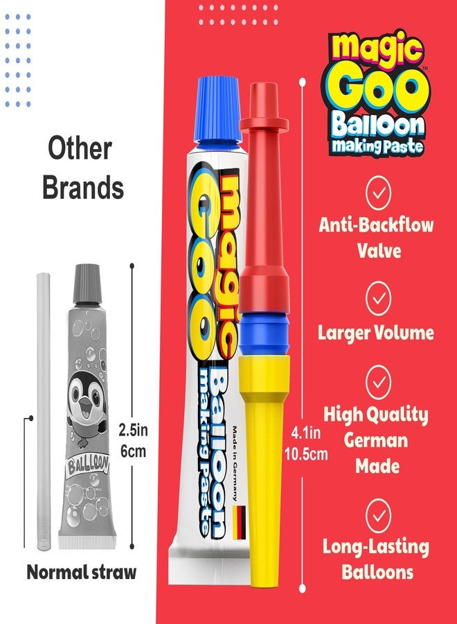 4M Magic Goo - مجموعة متنوعة من بالونات الفقاعات البلاستيكية السحرية من 3 ألوان - بالونات قابلة للنفخ باستخدام ماصة - بالونات شفافة فقاعات لهدايا الحفلات - بالونات بلاستيكية كبيرة للأطفال - Image 3