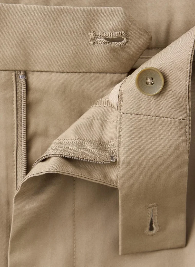 مانجو مان Regular-Fit Lyocell-Cotton-Blend Pants