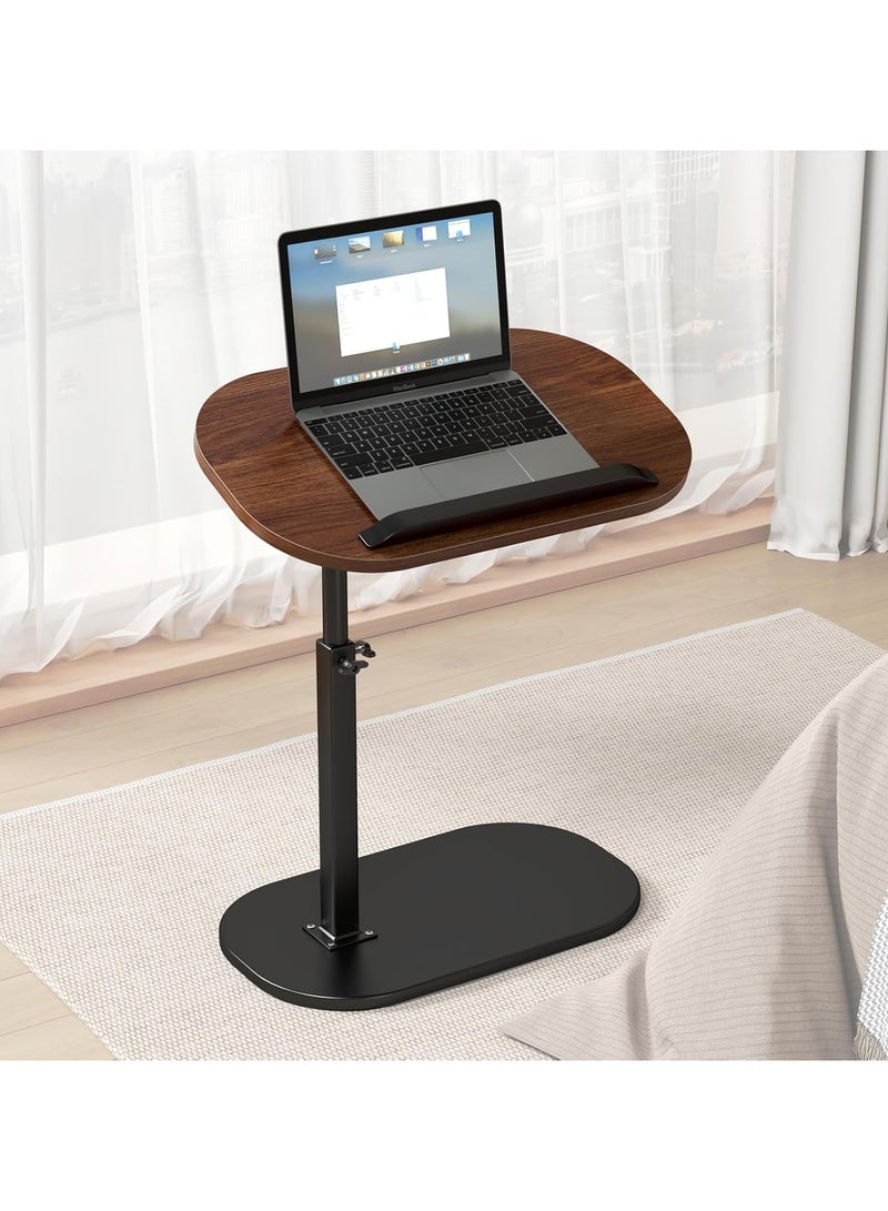 انسجام طاولة جانبية على شكل حرف C قابلة لتعديل الارتفاع، تدور بزاوية 360 درجة، وطاولة جانبية على شكل حرف C قابلة للفتح والإغلاق، وطاولات جانبية متحركة على شكل حرف C، وحامل كمبيوتر محمول على شكل حرف C، وطاولة قهوة لسرير الأريكة، وطاولة صينية تلفزيون صغيرة لغرفة المعيشة وغرفة النوم - Image 1