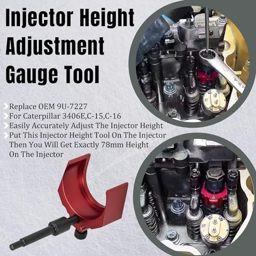 Bentolin J-42083 Automatic Timing Pin Come with 9U-7227 Injector Height Adjustment Gauge Tool w/Engine Barring Socket for Caterpillar CAT 3406E C-15 C-16 (Set of 3) - Image 4