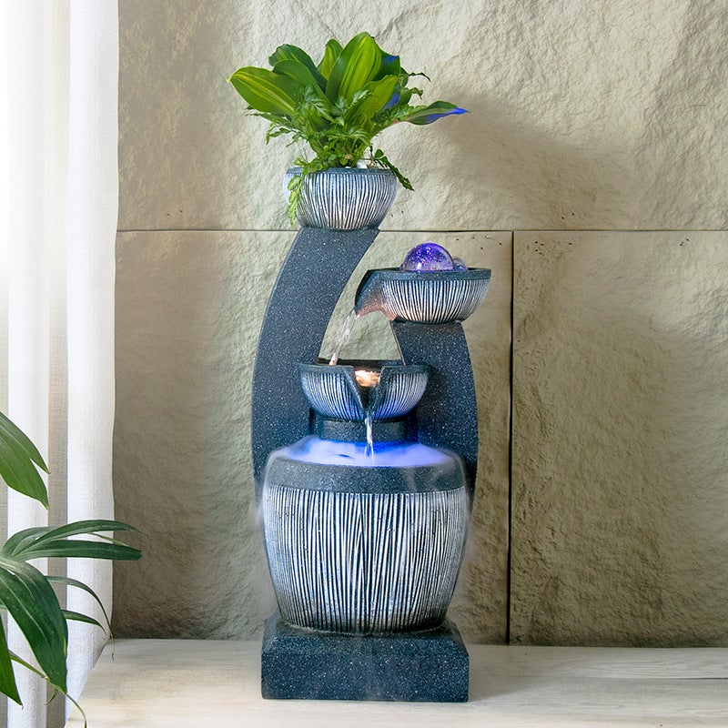 European-Style Circulating Water Decoration Micro Landscape Living Room Entrance Desktop Fountain Lucky Ball Indoor Lucky Landscape Decoration - Image 4