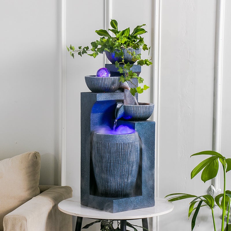 European-Style Circulating Water Decoration Micro Landscape Living Room Entrance Desktop Fountain Lucky Ball Indoor Lucky Landscape Decoration - Image 2