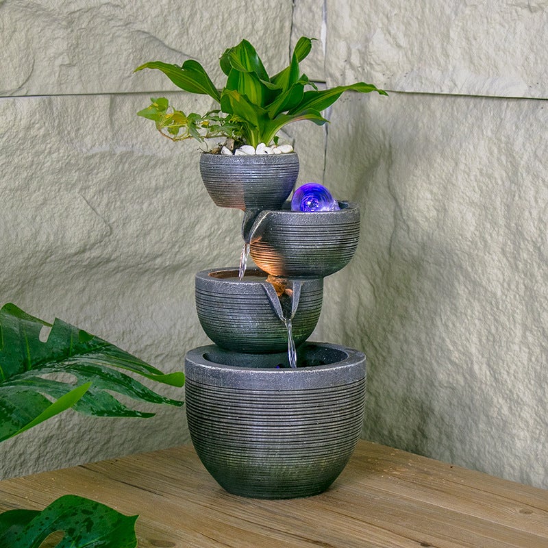 European-Style Circulating Water Decoration Micro Landscape Living Room Entrance Desktop Fountain Lucky Ball Indoor Lucky Landscape Decoration - Image 5