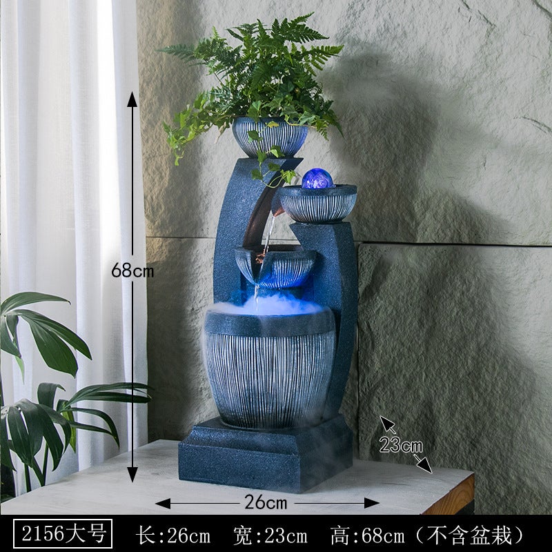 European-Style Circulating Water Decoration Micro Landscape Living Room Entrance Desktop Fountain Lucky Ball Indoor Lucky Landscape Decoration - Image 1