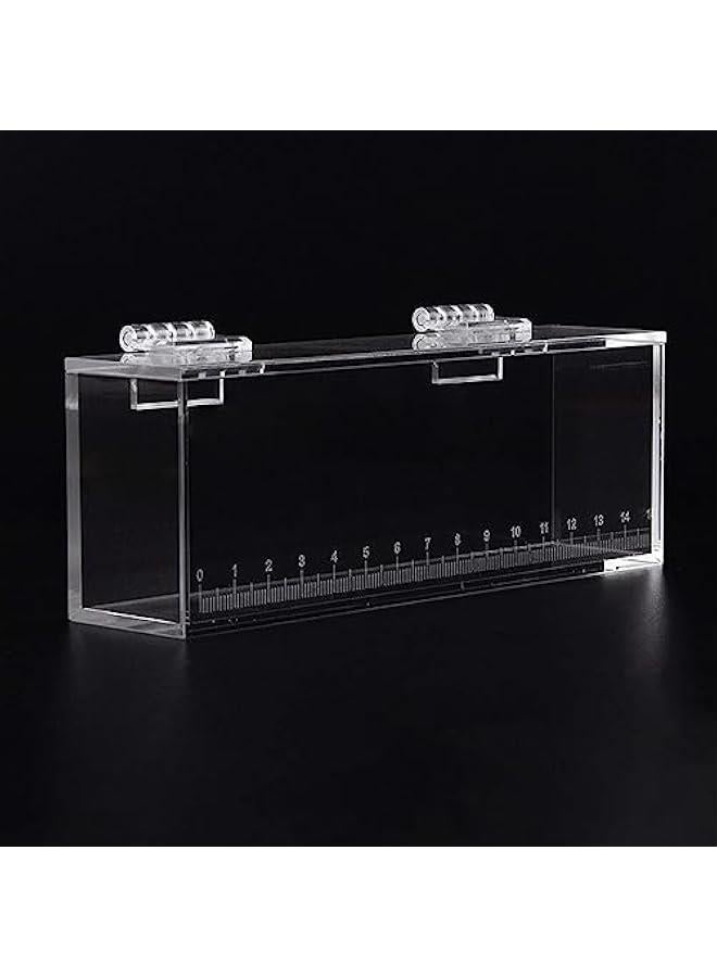 Fishing Photo Tank Fish Viewing Box Acrylic Hatching Incubator Clear Micro Landscape Fish Tank Fish Breeder Isolation Breeder Box with Scale, L - Image 5