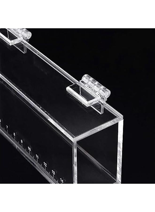 Fishing Photo Tank Fish Viewing Box Acrylic Hatching Incubator Clear Micro Landscape Fish Tank Fish Breeder Isolation Breeder Box with Scale, L - Image 4