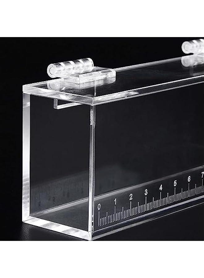 Fishing Photo Tank Fish Viewing Box Acrylic Hatching Incubator Clear Micro Landscape Fish Tank Fish Breeder Isolation Breeder Box with Scale, L - Image 3