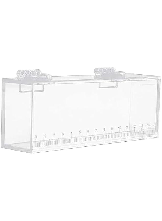 Fishing Photo Tank Fish Viewing Box Acrylic Hatching Incubator Clear Micro Landscape Fish Tank Fish Breeder Isolation Breeder Box with Scale, L - Image 1
