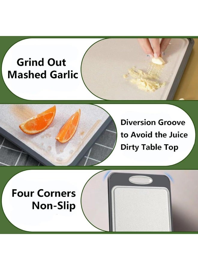 Zimtal Stainless Steel and Plastic Double-Sided Kitchen Chopping Board for Meat, Vegetables, and Fruit; Non-slip, Easy to Clean, Handle with Comfort; Multi-Purpose, Large Cutting Board (Upgraded) - Image 3