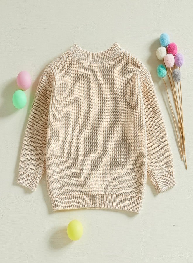 Muspeczenith Toddler Baby Boy Girl Golf Outfits New to The Club Embroidery Knitted Sweater Newborn Announcement Outfit (Beige, 3-6 Months) - Image 4