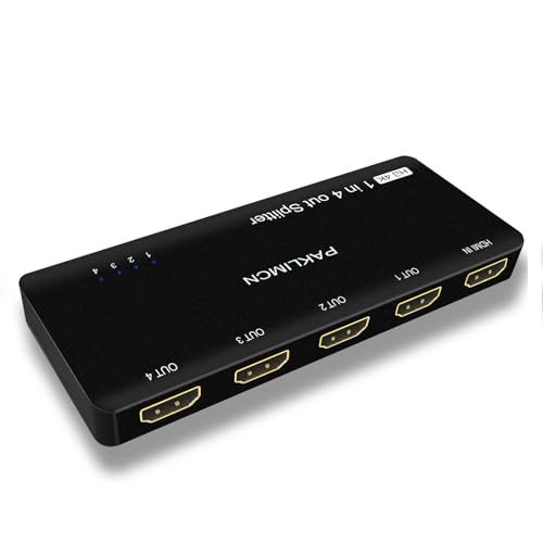PAKLIMCN 4K 60Hz HDMI Splitter 1x4, 1 in 4 Out HDMI Duplicator/Switcher, 4Kx2K 30Hz 4:4:4 & 60Hz 4:2:0, HDR Compatible for Fire Stick, PS5, Xbox Series X, PC, Home Theater, Not A Switch(4K 1in4 Out) - Image 5