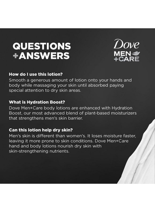 Dove Hand & Body Lotion, Men+Care Variety Pack - Rough Dry Skin Comfort with Shea Butter, Sensitive Skin Comfort with Aloe Vera, Everyday Skin Comfort with Jojoba Oil, 13.5 Oz Ea (3 Piece Set) - Image 5